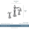 image:imageMoen Weymouth Brushed Gold TwoHandle Widespread Cross Handle Bathroom Faucet Trim Kit Valve Required TS42114BGChrome