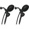 image:imageMoen 26009 Engage Chrome Magnetix 2in1 Combo Rain ShowerheadMatte Black Pack of 2