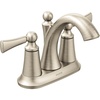 image:imageMoen 4505BN Wynford TwoHandle Centerset High Arc Bathroom Faucet Brushed NickelBrushed Nickel