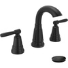image:imageMoen 84972SRN Halle Spot Resist Brushed Nickel Widespread FaucetMatte Black