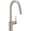 image:imageMoen Align Spot Resist Stainless Pulldown Kitchen Faucet Single Hole Modern Spring Style with PreRinse and Power Boost Pull Down Sprayer Easy Installation 5923SRSSpot Resist Stainless