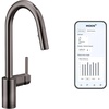 image:imageMoen Align Spot Resist Stainless Pulldown Kitchen Faucet Single Hole Modern Spring Style with PreRinse and Power Boost Pull Down Sprayer Easy Installation 5923SRSSpot Resist Black Stainless