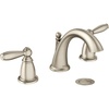 image:imageMoen Brandtford Brushed Nickel TwoHandle High Arc Widespread Bathroom Sink Faucet for 3Hole Setups with Valve Included TV6620BN