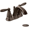 image:imageMoen Brantford OilRubbed Bronze TwoHandle LowArc Traditional Centerset Bathroom Faucet with Drain Assembly 6610ORBOil Rubbed Bronze