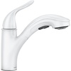 image:imageMoen Brecklyn Glacier White OneHandle SingleHole Kitchen Faucet with PullOut Sprayer and Power Clean Optional Deckplate Included 87557WGlacier