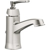 image:imageMoen Conway Spot Resist Brushed Nickel OneHandle Single Hole or Centerset Bathroom Faucet with Drain Assembly WS84923SRNSpot Resist Brushed Nickel