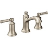 image:imageMoen Dartmoor Brushed Nickel TwoHandle High Arc Widespread Bathroom Sink Faucet for 3Hole Setups with Valve Included TV6805BNBrushed Nickel