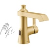 image:imageMoen Flara Brushed Nickel Motionsense Wave Touchless Single Handle Bathroom Sink Faucet S6981EWBNBrushed Gold