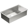 image:imageMoen G18180 Prep 18Gauge Steel Undermount Single Bowl Kitchen Sink 31Inch x 18Inch Stainless Steel