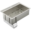 image:imageMoen GS161202R Luxe Chef Workstation System 33Inch Dual Mount Single Bowl Kitchen Sink Stainless SteelSingle Bowl
