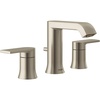 image:imageMoen Genta LX Brushed Nickel TwoHandle ThreeHole Widespread Modern Bathroom Sink Faucet with Drain Assembly Valve Required T6708BNBrushed Nickel
