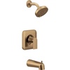 image:imageMoen Genta LX Matte Black Pressure Balancing Modern Shower Set with Showerhead Lever Handle and Tub Spout PosiTemp Valve Required T2473EPBLBronzed Gold