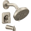 image:imageMoen Genta LX Matte Black Pressure Balancing Modern Shower Set with Showerhead Lever Handle and Tub Spout PosiTemp Valve Required T2473EPBLBrushed Nickel