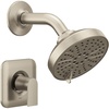 image:imageMoen Genta LX Pressure Balancing EcoPerformance Modern Shower Trim with Showerhead and Lever Handle PosiTemp Valve Required Matte Black T2472EPBLBrushed Nickel