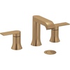 image:imageMoen Genta LX TwoHandle High Arc Widespread Bathroom Sink Faucet for 3Hole Setups Valve Included Brushed Nickel TV6708BNBronzed Gold