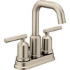 image:imageMoen Gibson Brushed Nickel TwoHandle Centerset High Arc Modern Bathroom Faucet with Drain Assembly 6150BN