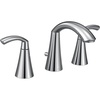 image:imageMoen Glyde Brushed Nickel TwoHandle 8Inch Widespread High Arc Modern Bathroom Sink Faucet Valve Required T6173BNChrome
