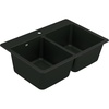 image:imageMoen Host White Granite 33Inch Wide x 95Inch Deep Dual Mount Double Bowl Kitchen Sink GGW3028BBlack