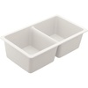 image:imageMoen Host White Granite 33Inch Wide x 95Inch Deep Undermount Double Bowl Kitchen Sink GGW4012BWhite