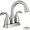 image:imageMoen Idora Chrome TwoHandle Centerset Bathroom Sink Faucet with Drain Assembly 84115Brushed Nickel