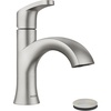 image:imageMoen Karis Spot Resist Brushed Nickel OneHandle Single Hole Bathroom Sink Faucet with Optional Deck Plate 84346SRNBrushed Nickel