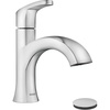 image:imageMoen Karis Spot Resist Brushed Nickel OneHandle Single Hole Bathroom Sink Faucet with Optional Deck Plate 84346SRNChrome