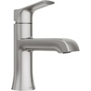 image:imageMoen LISO Spot Resist Brushed Nickel OneHandle Bathroom Faucet One Hole Bathroom Sink Faucet with Optional Deck Plate and Push Down Drain 84540SRN