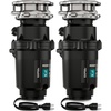 image:imageMoen Lite Series PRO Compact Continuous Feed Garbage Disposal for Kitchen Sink with Power Cord GXP33C05 HP Pack of 2