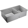 image:imageMoen Prep 16Gauge Stainless Steel Undermount 34 x 20 Double Bowl Kitchen Sink G16221