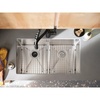 image:imageMoen Prep 18Gauge Stainless Steel Dual Mount Apron Front 33 x 22 x 9 Modern Single Bowl Kitchen Sink with Bottom Grid Included GS181092BLow Divide