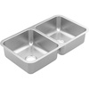 image:imageMoen Prep 20Gauge Stainless Steel Undermount 3238 x 1813 x 7 Double Bowl Kitchen Sink GS20264
