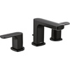 image:imageMoen Rizon Chrome TwoHandle Widespread Bathroom Faucet Valve Required T6920Matte Black