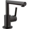image:imageMoen S43001BL Arris OneHandle Single Hole Modern Bathroom Faucet Matte BlackMatte Black