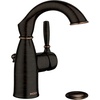 image:imageMoen Sarona Mediterranean Bronze OneHandle Single Hole Rustic Farmhouse Bathroom Sink Faucet with Optional Deckplate 84144BRBMediterranean Bronze