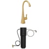 image:imageMoen Sip Brushed Gold Beverage Faucet with High Arc Rotating Spout Plus Advanced Carbon Water Filtration System for Cleaner Drinking Water S5520BG  F9800