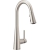 image:imageMoen Sleek Spot Resist Stainless OneHandle SingleHole Pulldown Kitchen Faucet with PowerBoost Technology for Faster Water Flow 7864SRSSpot Resist Stainless