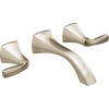 image:imageMoen T6906BG Voss TwoHandle Wall Mount Bathroom Faucet Trim Kit Valve Required Brushed GoldPolished Nickel