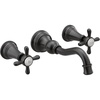 image:imageMoen TS42112ORB Weymouth Cross Handle Wall Mount Bathroom Faucet Trim Valve Required Oil Rubbed BronzeMatte Black
