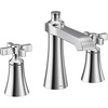 image:imageMoen TS6984NL Flara TwoHandle 8 in Widespread Lever Handle Bathroom Faucet Trim Kit Valve Required Polished NickelChrome
