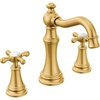 image:imageMoen Weymouth Brushed Gold TwoHandle Widespread Cross Handle Bathroom Faucet Trim Kit Valve Required TS42114BGBrushed Gold
