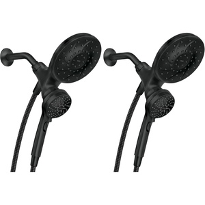 image:imageMoen 26009 Engage Chrome Magnetix 2in1 Combo Rain ShowerheadMatte Black Pack of 2