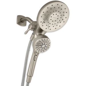 image:imageMoen 26009SRN Engage Magnetix 2in1 Combo Rain Showerhead with Handheld Spray Magnetic Docking System Spot Resist Brushed Nickel 6Spray Settings 25 GPM  Handheld Spray Magnetic Docking System Spot Resist Brushed Nickel 6Spray Settings 25 GPMSpot Resist Brushed Nickel