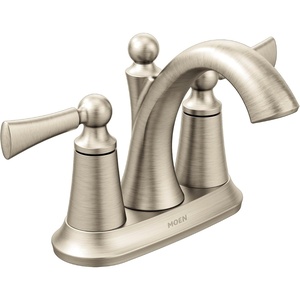 image:imageMoen 4505BN Wynford TwoHandle Centerset High Arc Bathroom Faucet Brushed NickelBrushed Nickel