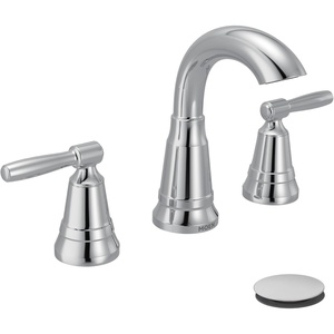 image:imageMoen 84972SRN Halle Spot Resist Brushed Nickel Widespread FaucetChrome
