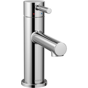 image:imageMoen Align Brushed Nickel OneHandle Modern Bathroom Faucet with Drain Assembly and Optional Deckplate 6190BNChrome