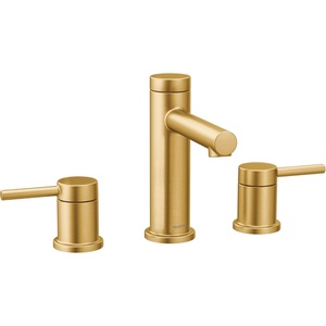 image:imageMoen Align Chrome TwoHandle Modern 8Inch Widespread Bathroom Faucet Trim Kit Valve Required T6193Brushed Gold