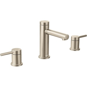 image:imageMoen Align Chrome TwoHandle Modern 8Inch Widespread Bathroom Faucet Trim Kit Valve Required T6193Brushed Nickel