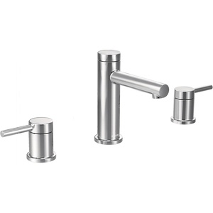 image:imageMoen Align Chrome TwoHandle Modern 8Inch Widespread Bathroom Faucet Trim Kit Valve Required T6193Chrome