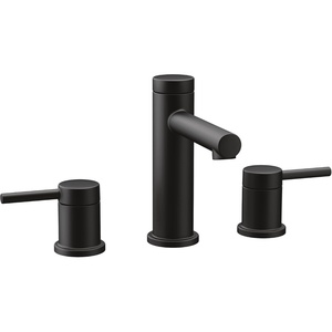image:imageMoen Align Chrome TwoHandle Modern 8Inch Widespread Bathroom Faucet Trim Kit Valve Required T6193Matte Black
