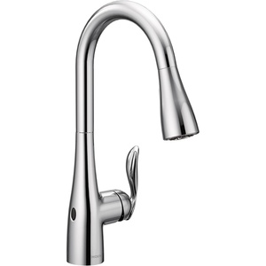 image:imageMoen Arbor Spot Resist Stainless Motionsense Wave Sensor Touchless OneHandle Single Hole Kitchen Sink Faucet 7594EWSRSChrome